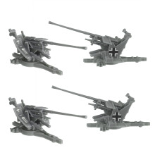 BMC WW2 Flak alem   o 37 Artilharia - 4pc 1:32 Acess   rios para homens do ex   rcito pl   stico