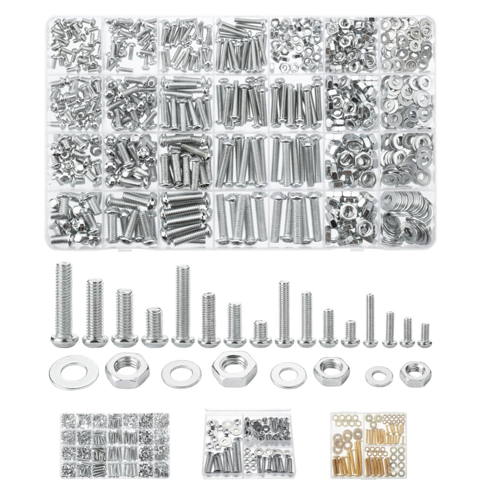 Mr. Pen- Bolts Nuts And Washer Assortment Kit 700 Pcs Screws Assor 840316907514