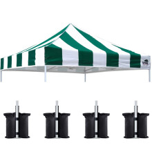 Eurmax USA Banopy Top Tylko 10x10 Pop -Up Canopy Namiot Top Cover Wybierz 30 kolorw Bonus 4PC Pack Bandy Bandy (Stripe Green)