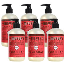 MRS. MEYER'S CLEAN DAY Υγρό Σαπούνι Χεριών, Ραβέντι 12.5 Fl Oz (Συσκευασία 6)