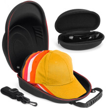 Estuche de viaje de sombrero yewltvep estuche rgido para gorros de bisbol bolso de almacenamiento de portabeb para 6-7 organizador de sombrero de