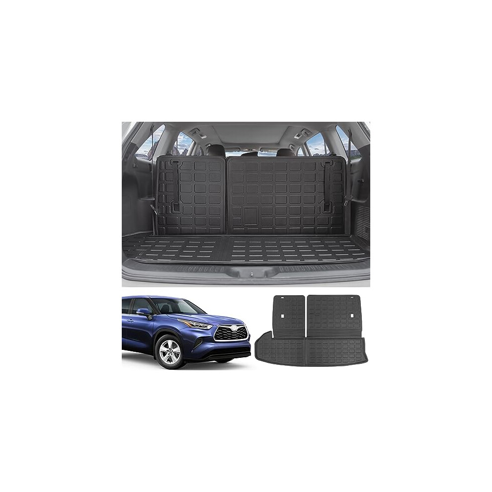 Powoq Trunk Mat Compatible With 2014-2019 Toyota Highlander Cargo Mat 754631968016