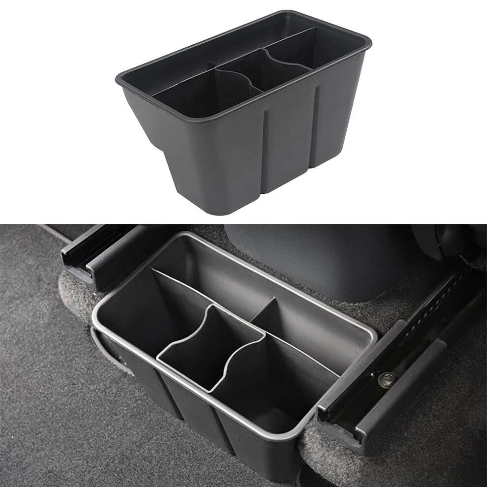 Atnvidsg Rear Underseat Organizer Compatible With Tesla Model Y 2020 2021 2022 2023 Abs Organizer Center Console Organizer ( Abs) Black 6297357313837