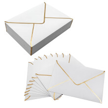 50 stk A7 Invitation Konvolutter 5x7 Konvolutter til invitationer Hvide konvolutter til 5x7 kort Luksuskonvolutter Mailingkonvolutter til bryllup