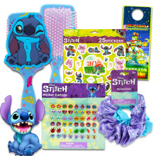 Set di Accessori per Capelli Lilo e Stitch - Insieme con Scrunchies, Orecchini, Spazzola, Tatuaggi e Altro | Accessori Stitch