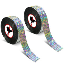 MP mypole Bird Scare Tape Ribbon 2 500 Foot Reflective Tape Ribbon for Birds Woodpecker Scare Reflective Flash Tape Scare Bir