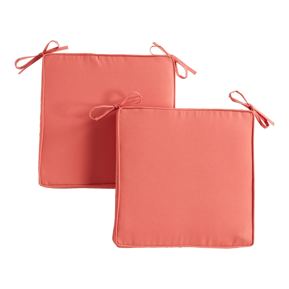 Coussin de si   ge r   versible carr    d'ext   rieur de 18 pouces de Greendale Home Fashions, rose cr   puscule, lot de 2