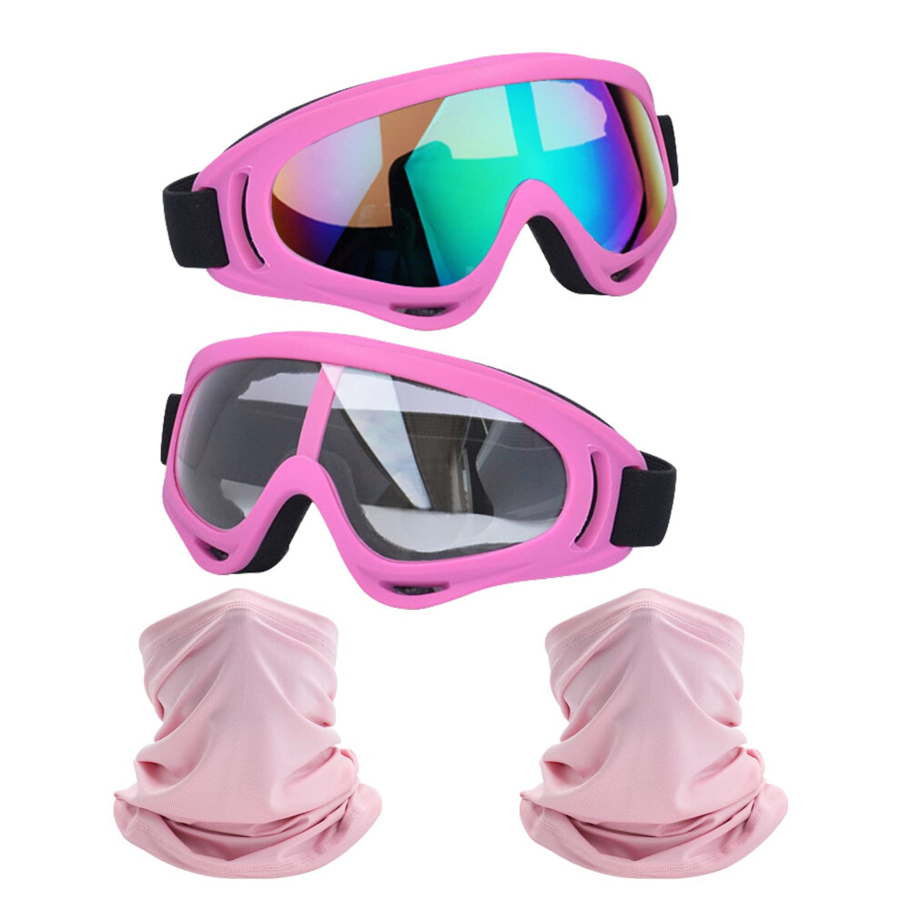 Ljdj Motorcycle Goggles 2 Pack Dirt Bike Atv Motocross Windproof Anti- 631514463267
