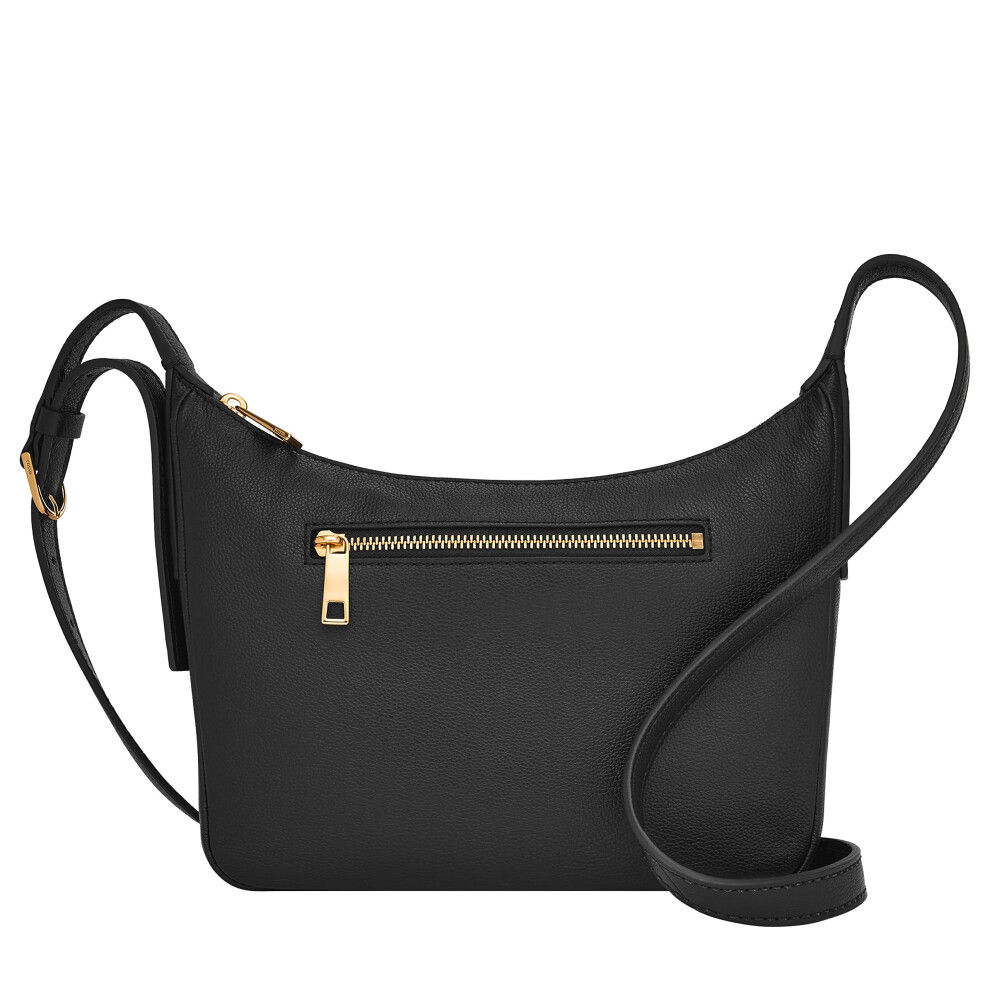 Fossil Women's Cecilia Leather Small Crossbody Purse Handbag (M Black