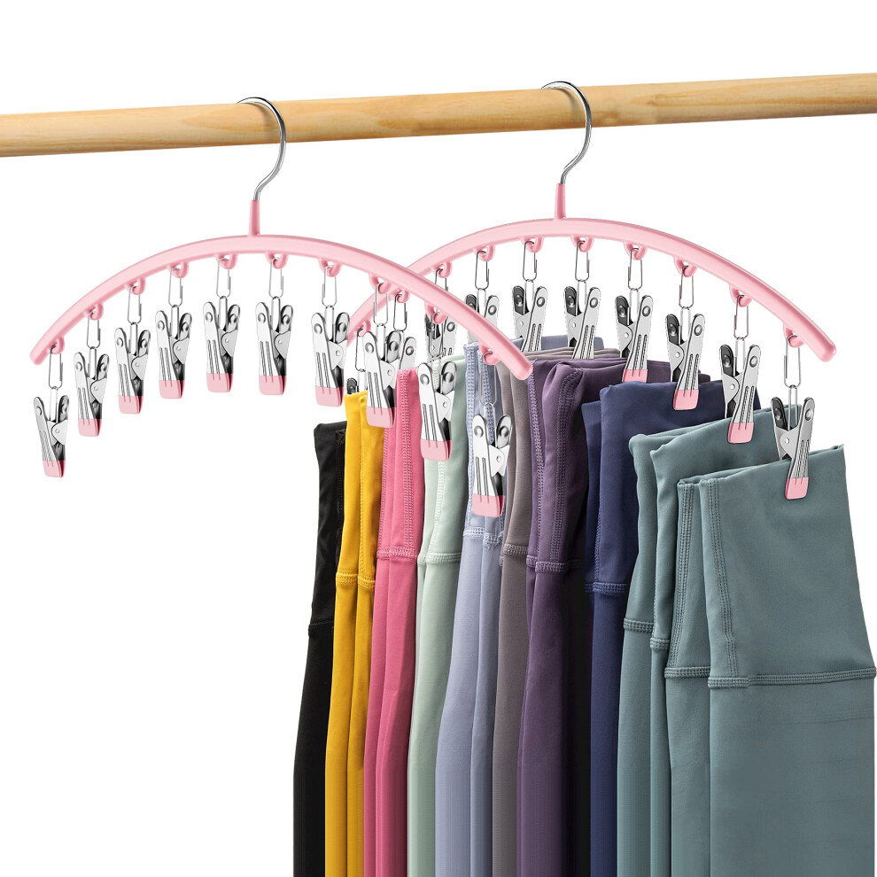 Volnamal Legging Organizer for Closet Metal Yoga Pants Hangers 2 Pack