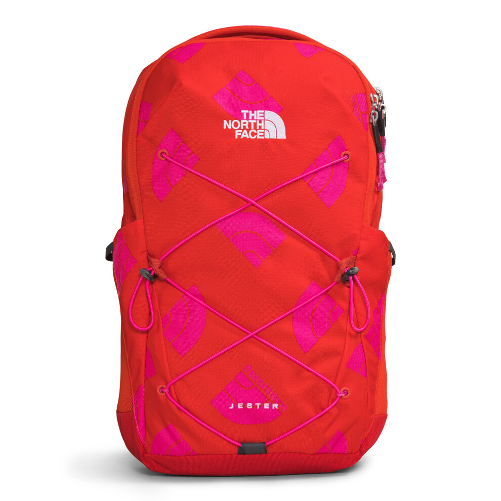 THE NORTH FACE Womens Jester Everyday Laptop Backpack  Fiery Red Next Gen Logo PrintMr Pink  One Size