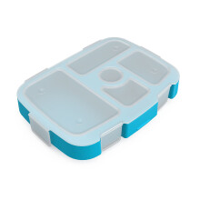 Bentgo Kids Tray mit durchsichtigem Deckel - BPA-frei, 5 Fächer, Portionskontrolle, wiederverwendbar