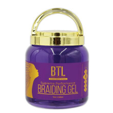 BTL Braiding Gel Supreme 72 Oz nagymretu tgely - Vgso hajformz megolds zsinrhoz s csavarshoz | Hosszan tart eros tarts | Nem zsros s kn