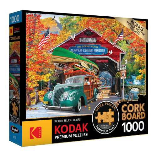 RoseArt - Kodak Premium Cork - Καλυμμένη Γέφυρα - Παζλ 1000 Κομματιών για Ενήλικες 1