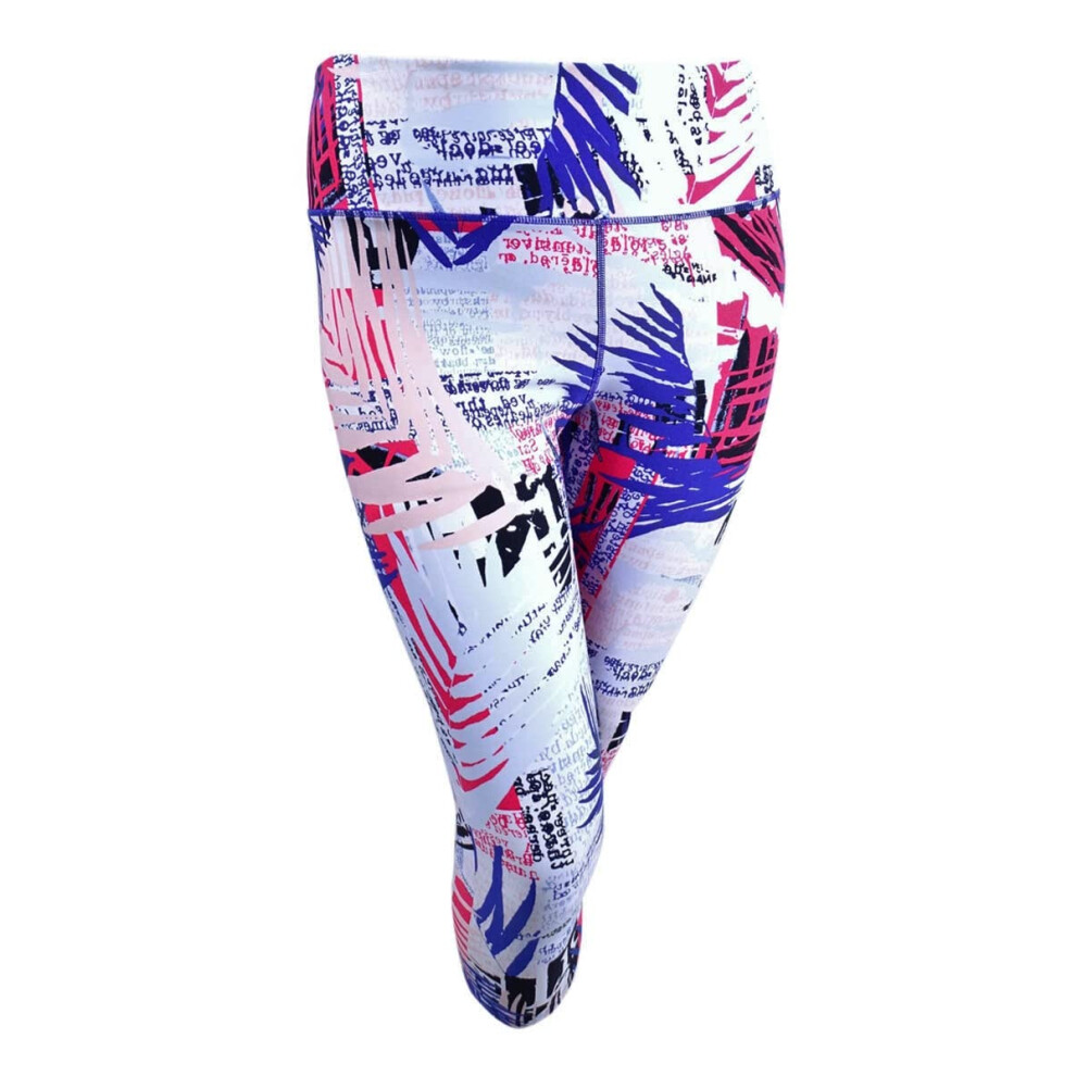 Calvin Klein Women's Printed High-Rise Cropped Leggings (XL  Bold Blue