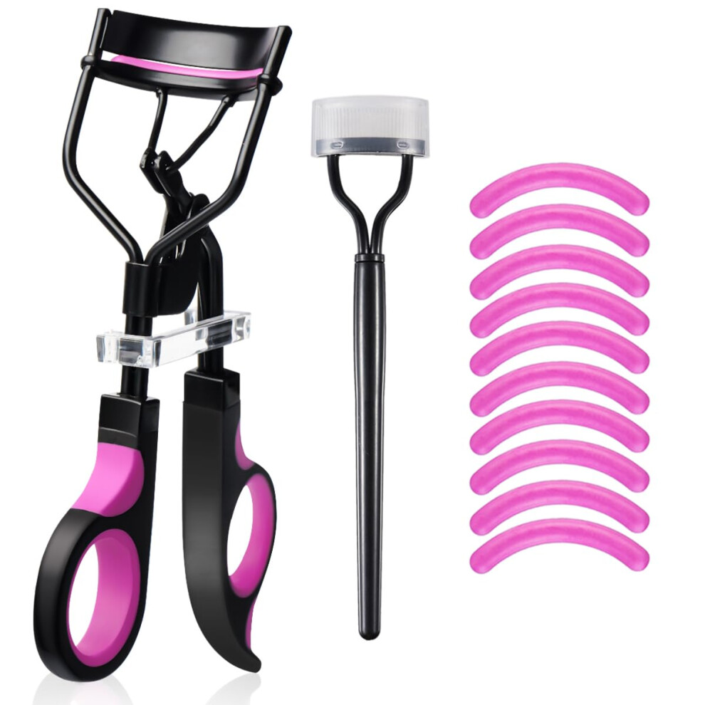 Qiipii Eyelash Curler With Comb Professional Lash Curlers Metal Eyelashes Comb Seperator Eyelash Mascara Applicator Tool Kit For Women With