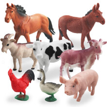 8 pcs store dyrefigurer leget?j Farm realistiske plastdyr leget undervisning f?rskole l?ring leget?j leges?t til b?rn sm?b?rn