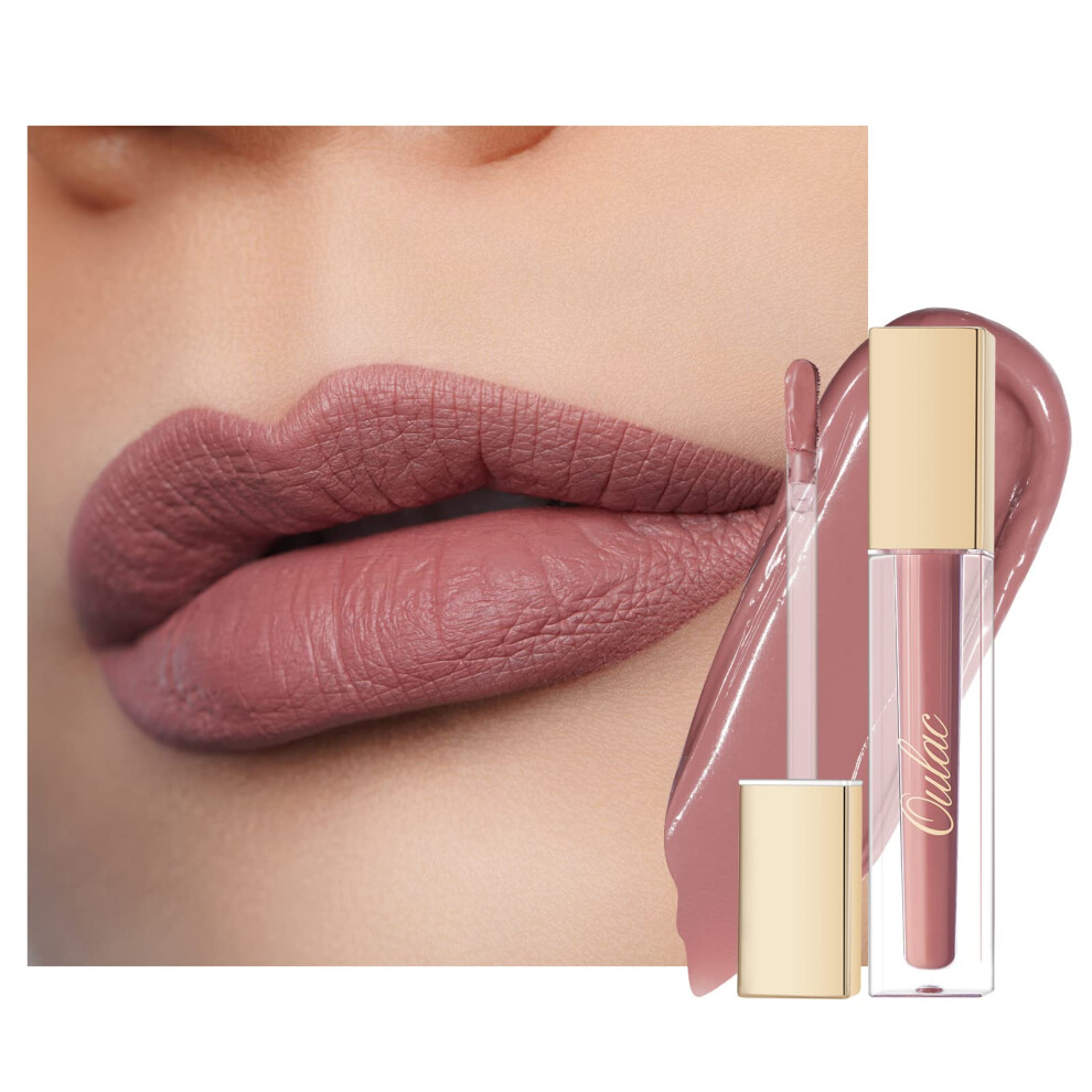 Oulac Matte Liquid Pink Lipstick for Women  Pink Nude Long Lasting Lipstick  Waterproof Lip Stain  No Transfer  Creamy High Pigmented Formul-image-OPC-PFNHGCK-NEW