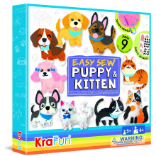 KRAFUN Easy Sewing Kit for Beginner Kids Arts & Crafts 9 Easy DIY Pro
