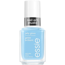 essie Nail Art Studio Jelly Gloss Nagellack, veganer, transparenter blauer Nagellack, Sky Jelly, 0,46 Fl Oz