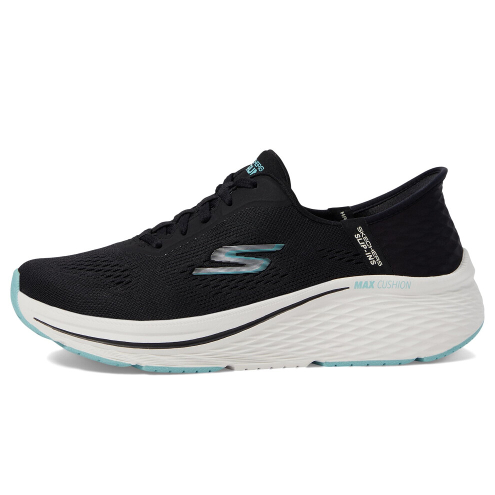 Skechers Women's Max Cushioning Elite 2.0 Vanish Hands Free Slip-Ins Sneaker Black/Blue 8.5