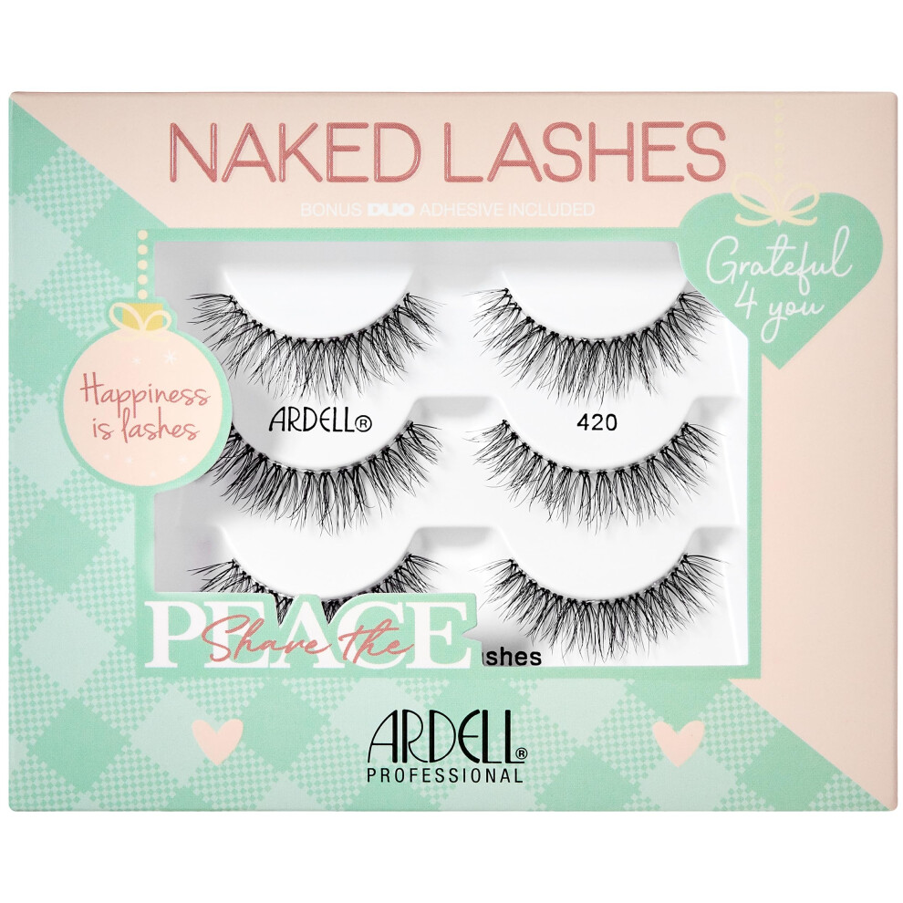 Ardell Naked Lashes 420 Holiday 3-pair Gift Set, 1 Pack