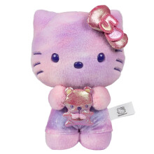 Hello Kitty och vnner 50 -rsjubileum 8 -tums Hello Kitty Plush med 50 -rsjubileum Teddy Bear - 5 decennier av vnskap - Officiellt licensierad