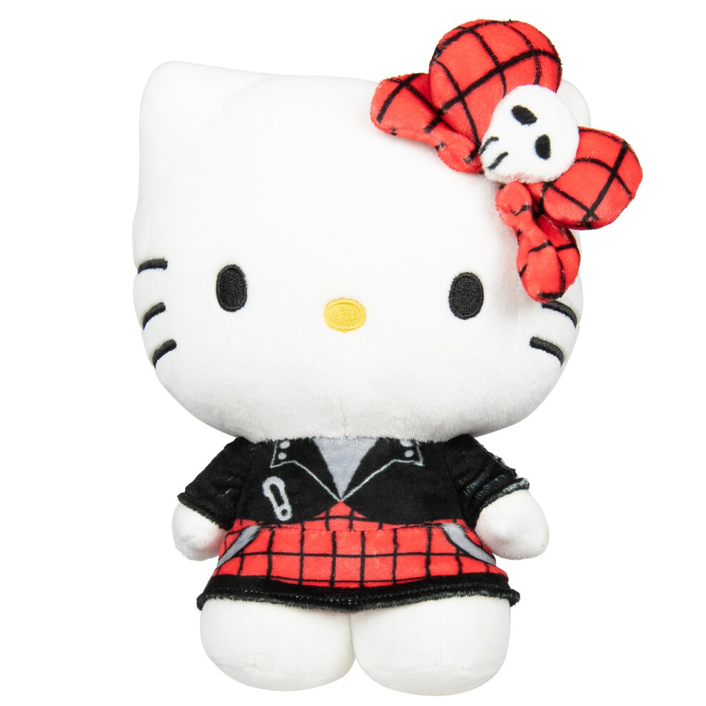 Hello Kitty et ses amis S   rie 2 Peluche Hello Kitty Red Punks - Produit sous licence officielle Sanrio de Jazwares - 6 ans et plus