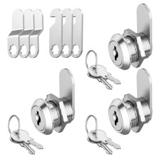 Jayseon 3er-Pack Schrankschlsser mit Schlssel, Briefkastenschloss, Nockenschlsser, 5/8 Zoll, gleichschlieend, Werkzeugkastenschloss, Ersatzschlos