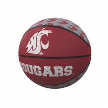 Logo Brands 238-91MR-1 WA State Repeating Logo Mini-Size Rubber Basketball
