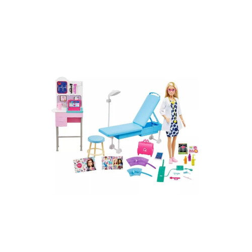 Barbie Κούκλα Barbie (Σετ Κούκλας Ιατρού Deluxe)
