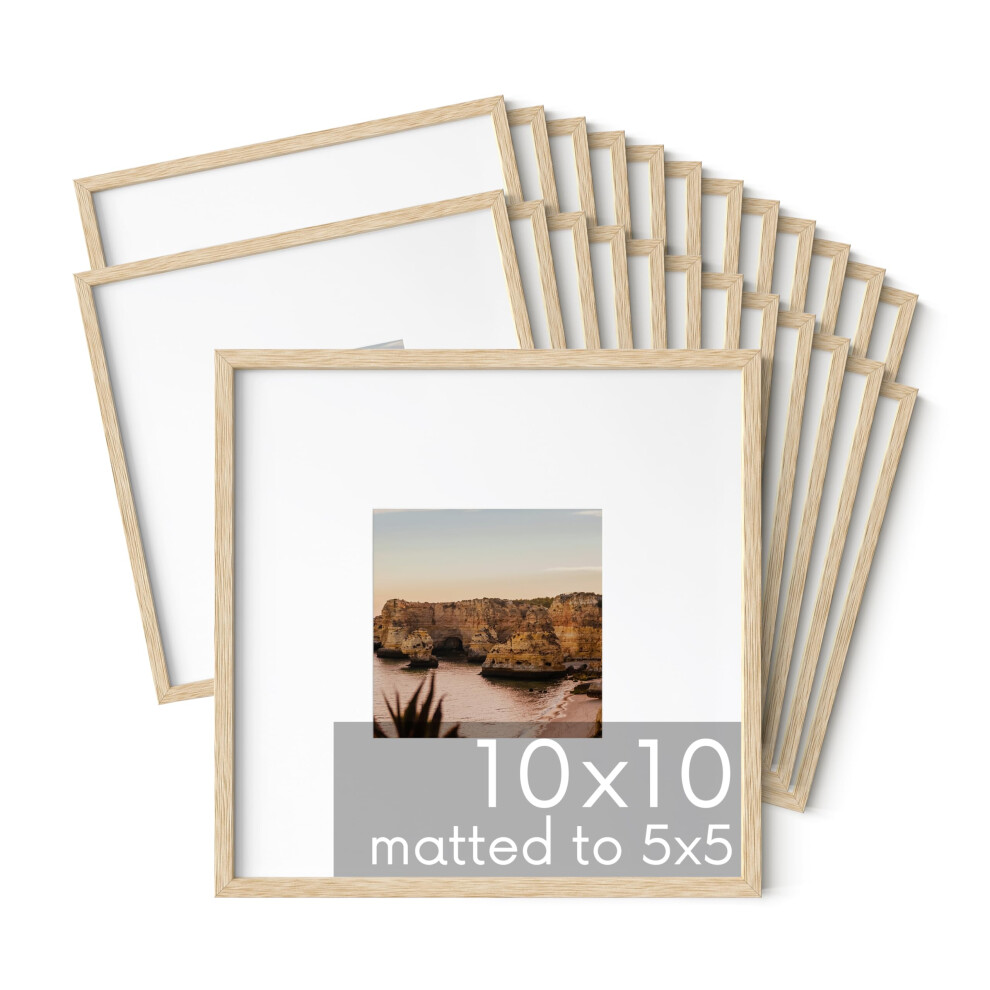Cadres photo carr   s HAUS AND HUES 10 x 10 Ensemble de 25 cadres muraux pour galerie de photos Cadres en bois 10 x 10 Cadres 10 x 10 Galerie