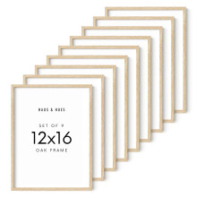 HAUS AND HUES 12x16 Beige Oak Wood Frames Set of 912x16 Poster Frames Frame for Wall Art Frame For Poster 12 x 16 Frame W