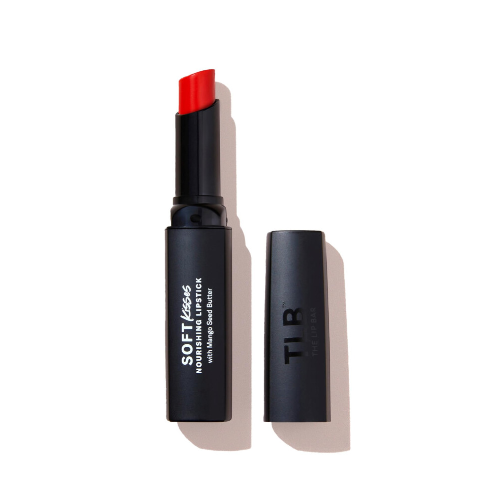 The Lip Bar Soft Kisses Nourishing Vegan Lipstick  with Moisturizing Mango Seed Butter  Satin Finish  Vexxed - Orange Red-image-OPC-PFNHDZB-NEW