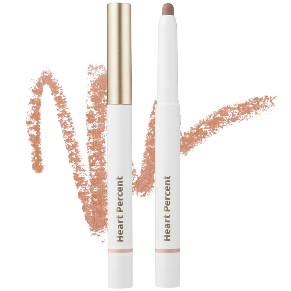 Heart Percent Cream Dote On Mood Lip Pencil, Long-Lasting Y Lip Crayon Smooth Color Liner Retractable Lipstick Pencil 0.8G, 20. Salmon Beige