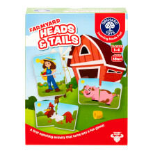 ORCHARD TOYS, Farmyard Köpfe & Schwänze Spiel - Neue Kunst, Erste Spielaktivität, 24 aktualisierte Karten, Ab 18 Monaten