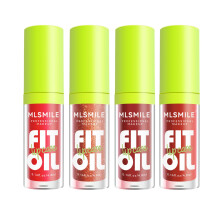 MLSMILE Olio per labbra 4 colori Set di smalti per labbra Lucidalabbra colorato Lucidalabbra Olio rimpolpante Labbra idratanti e nutrienti Set pe