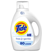 Tide Free & Gentle Flüssigwaschmittel, 80 Waschgänge, 3,1 l