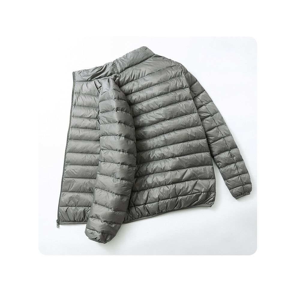 (GRIS, 6XL) doudoune de canard pour homme, veste de printemps Ultra légère à capuche, vêtements d'extérieur portables, manteau
