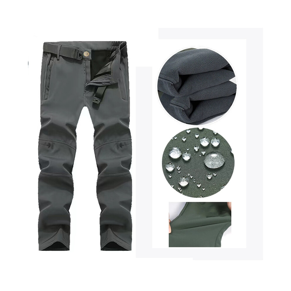 (Pantalon gris, S (45-57 kg)) Polaire Automne Militaire Hommes Vestes Imperméable Pêche Chasse Randonnée Camping Escalade