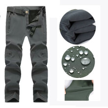 (Pantalon gris, XL (73-85 kg)) Polaire Automne Militaire Hommes Vestes Imperméable Pêche Chasse Randonnée Camping Escalade