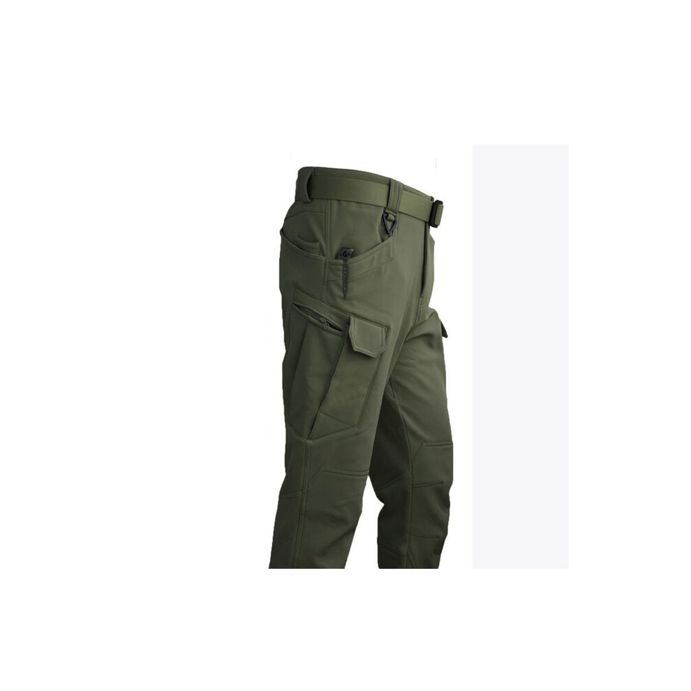 (Pantalon vert X7, M (57-65 kg)) Polaire Automne Militaire Hommes Vestes Imperméable Pêche Chasse Randonnée Camping Escalade