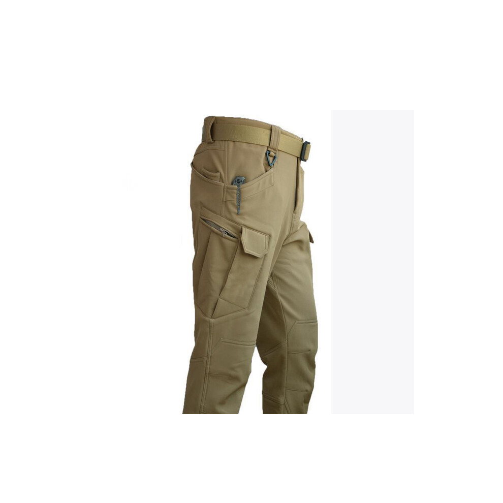 (Pantalon kaki X7, XL (73-85 kg)) Polaire Automne Militaire Hommes Vestes Imperméable Pêche Chasse Randonnée Camping Escalade