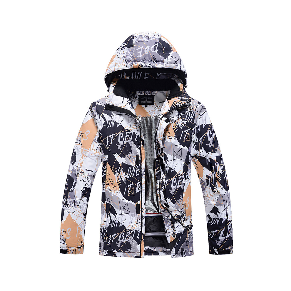 (Veste photo uniquement, S) Combinaison de ski chaude et colorée pour hommes, vêtements de snowboard, vestes d'hiver, pantalons