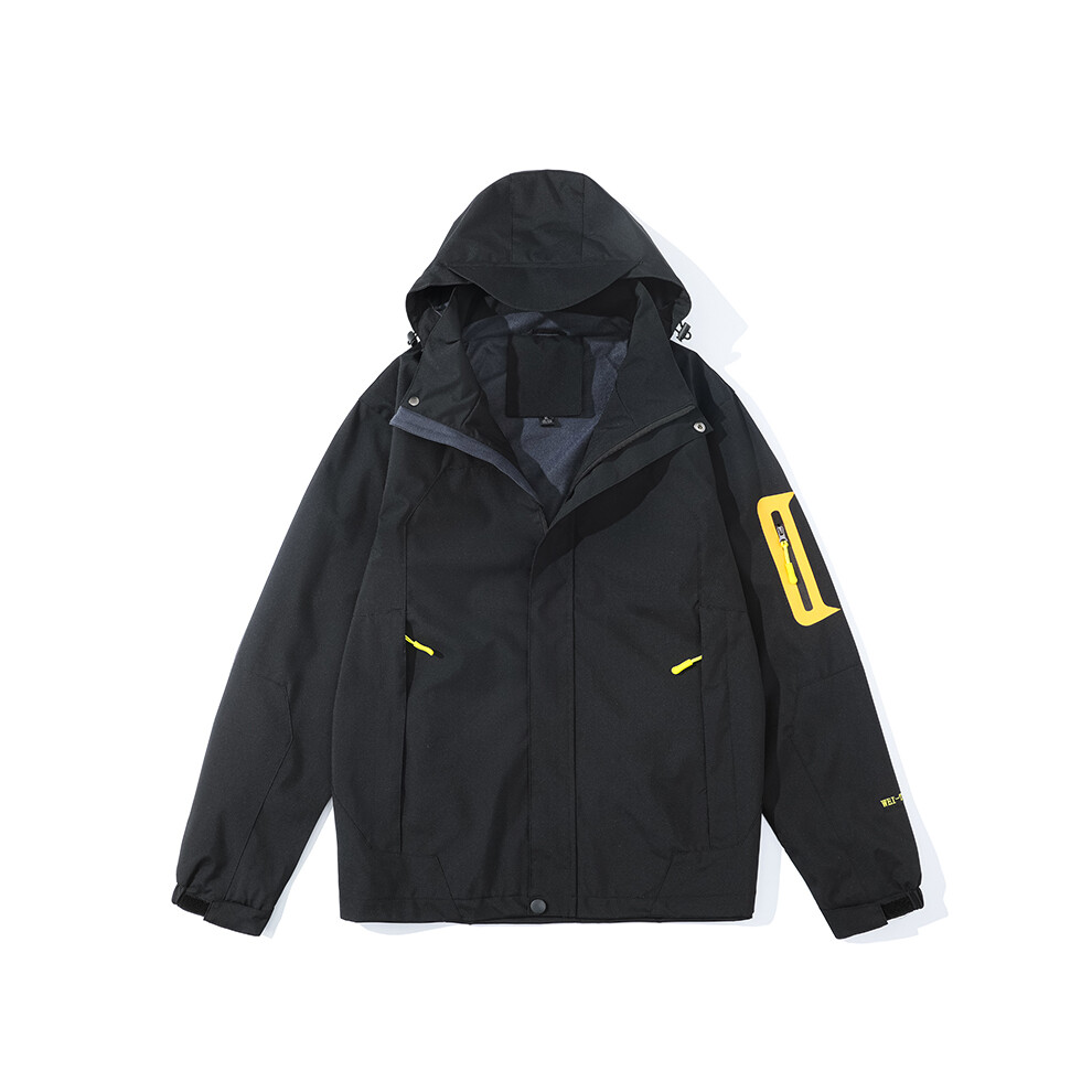 (552 B, M POUR 155 CM 55 KG) Homme Noir Coupe-Vent Coupe-Vent Imperméable Pour Printemps Automne Zip Up Veste Hommes Streetwear
