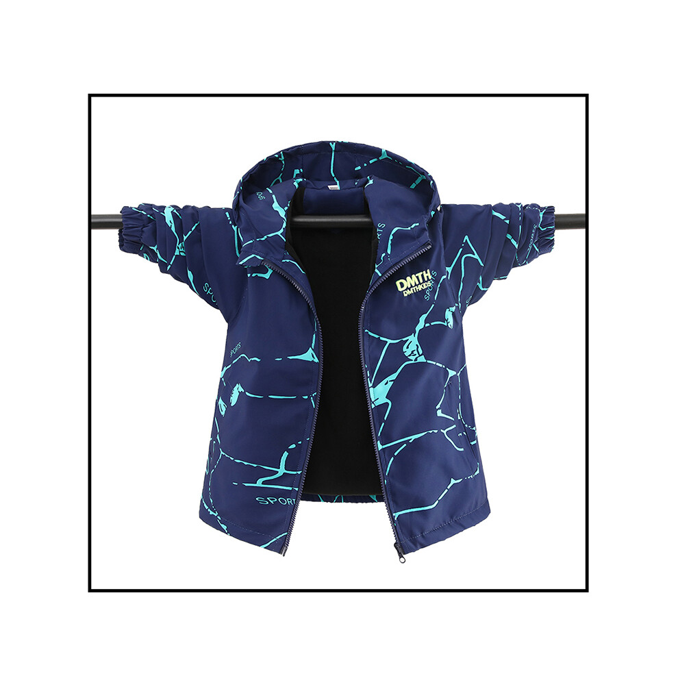 (Un côté vert, 15t) Vêtements d'automne pour enfants Veste double face Manteau polaire Garçon Imperméable Coupe-vent Vêtements