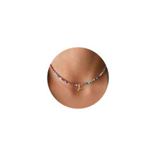 Yoosteel Choker Coliere ini?iale pentru femei la moda colorat cu margele cu margele ini?ial Litera y Boho Colier ini?ial pentru fete pentru fete
