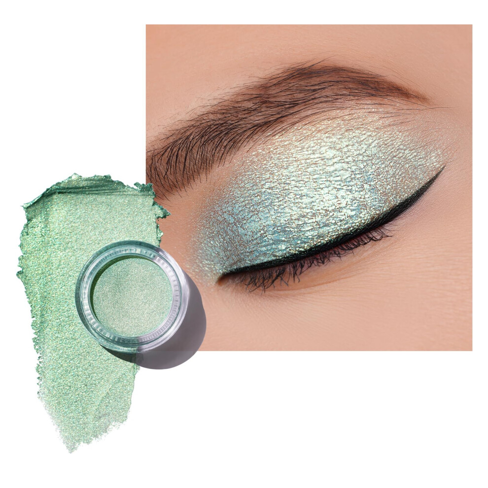 Oula Oulac Green Cream Eyeshadow-Eyeshadow Prime| As Highlighter Large Capa