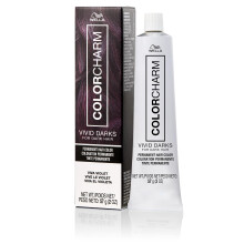 COLORCHARM VIVID DARKS|Permanente Cremefarbe| Lebendige Farbe fr dunkles Haar | Nhrende vegane Formel| Kein Bleichen erforderlich|Viva Violet| 2 Fl