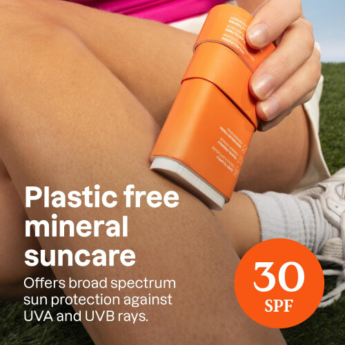 ATTITUDE Αντηλιακό Stick με Ψευδάργυρο, SPF 30, EWG Verified, Χωρίς Πλαστικό, Προστασία UVA/UVB 1